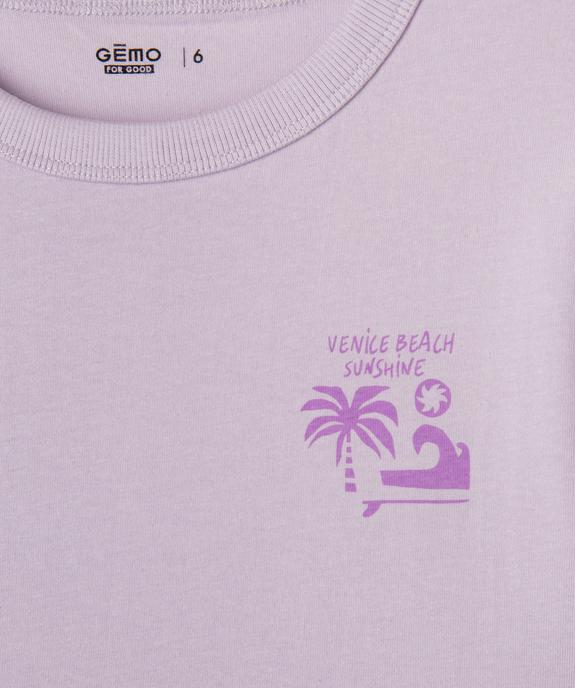 Tee-shirt manches courtes oversize avec motif tropical garçon vue2 - GEMO 4G GARCON - GEMO