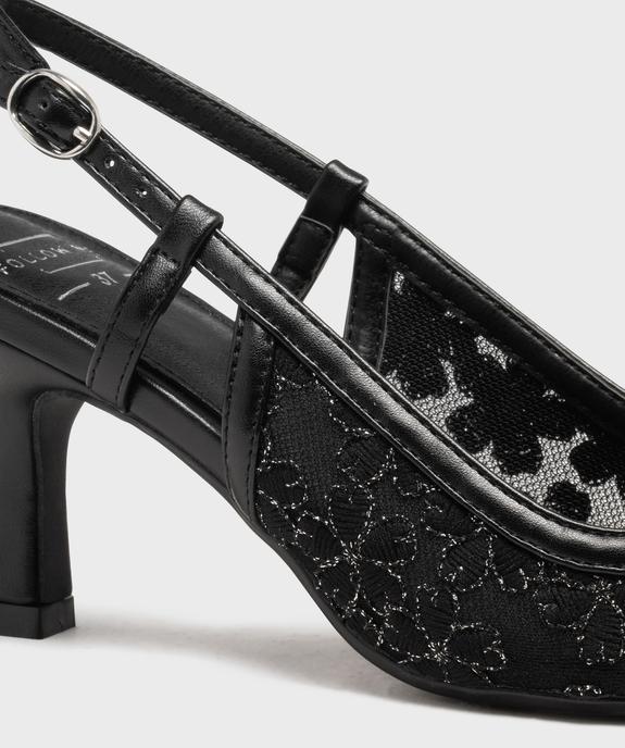 Escarpins slingback dentelle femme - FOLLOW ME vue6 - FOLLOW ME - GEMO