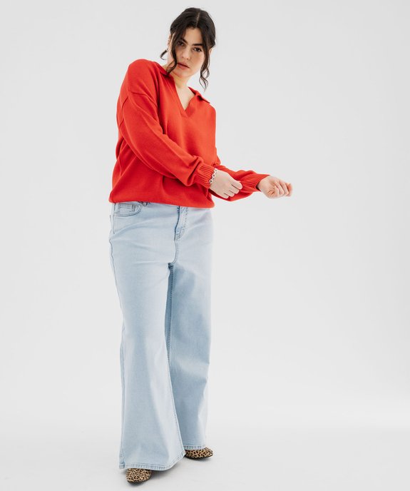 Jean wide leg en coton stretch femme grande taille vue4 - GEMO (G TAILLE) - GEMO