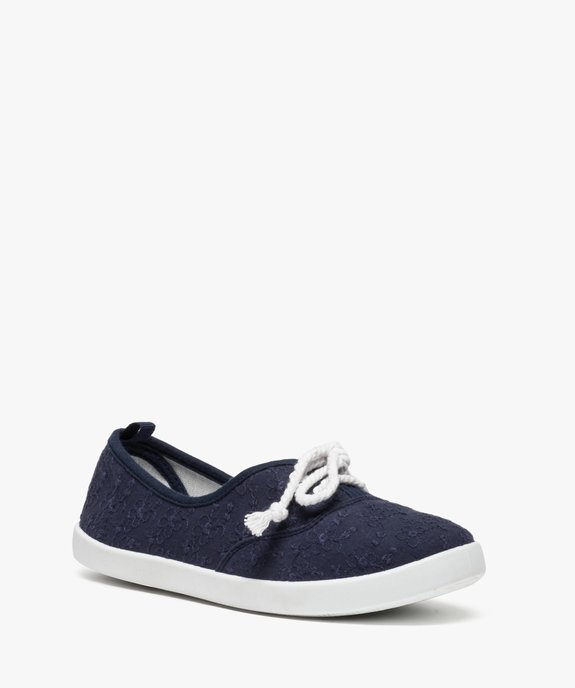 Ballerines en toile avec lacets cordelette femme - Valentina Baldano vue4 - VALENTINA BALDA - GEMO