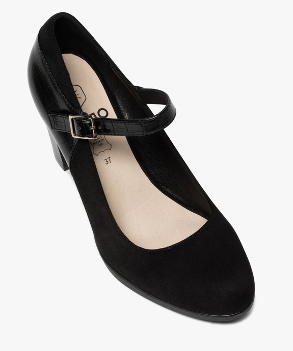 Escarpins femme à talon unis et fine bride  vue5 - GEMO(URBAIN) - GEMO