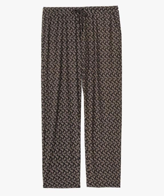 Pantalon de pyjama femme grande taille en jersey imprimé vue4 - GEMO(HOMWR FEM) - GEMO