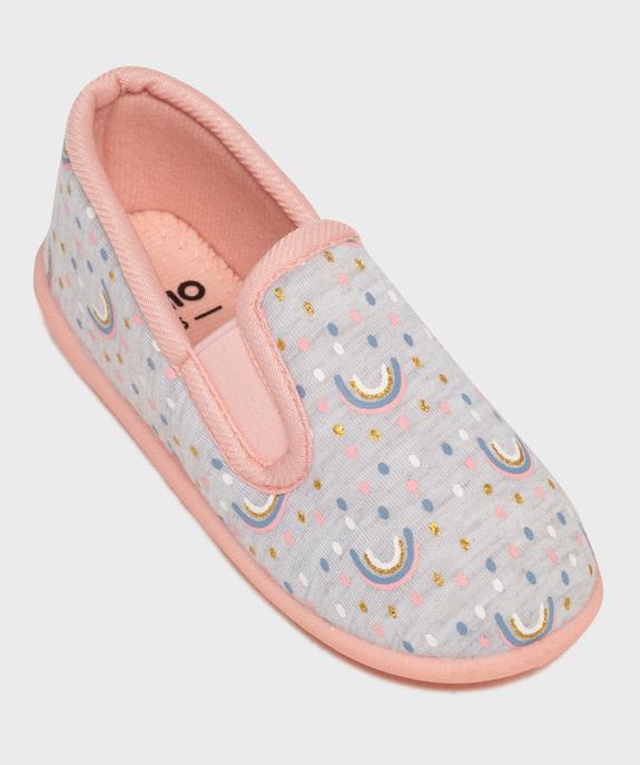 Chaussons enveloppants à motifs arc-en-ciel fille vue5 - GEMO (ENFANT) - GEMO