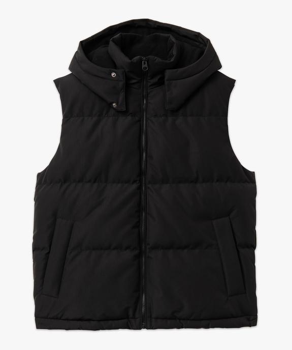 Blouson sans manches à capuche amovible et doublure polaire homme vue4 - GEMO 4G HOMME - GEMO