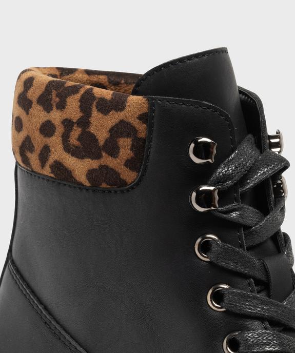 Boots à lacets et zip avec col texturé femme - Valentina Baldano vue7 - VALENTINA BALDA - GEMO