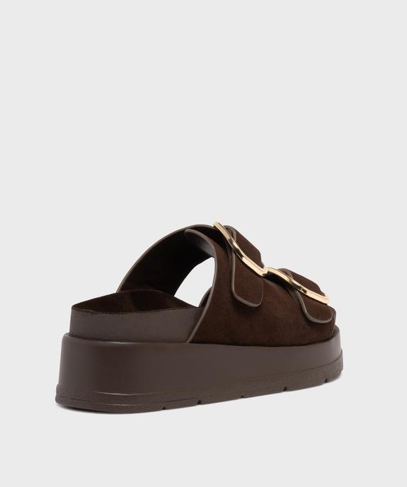 Mules à semelle plateforme et grosses boucles femme vue4 - 5 MILES - GEMO