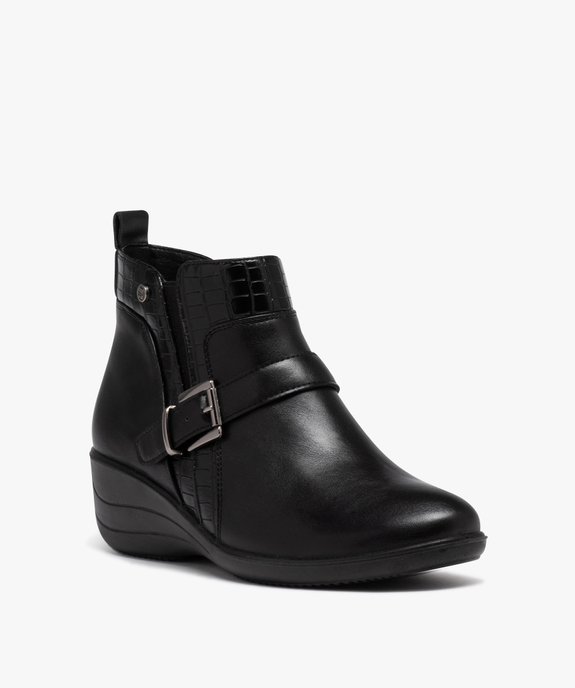 Boots confort avec bride à boucle femme vue2 - GEMO (CONFORT) - GEMO