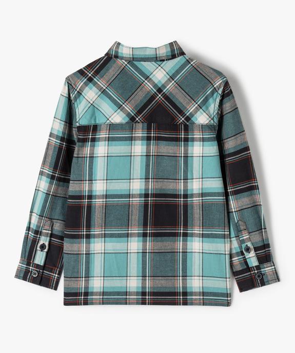 Chemise garçon à manches longues à carreaux vue3 - GEMO (ENFANT) - GEMO