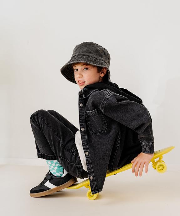 Chemise en jean à manches longues et capuche garçon vue1 - GEMO (ENFANT) - GEMO