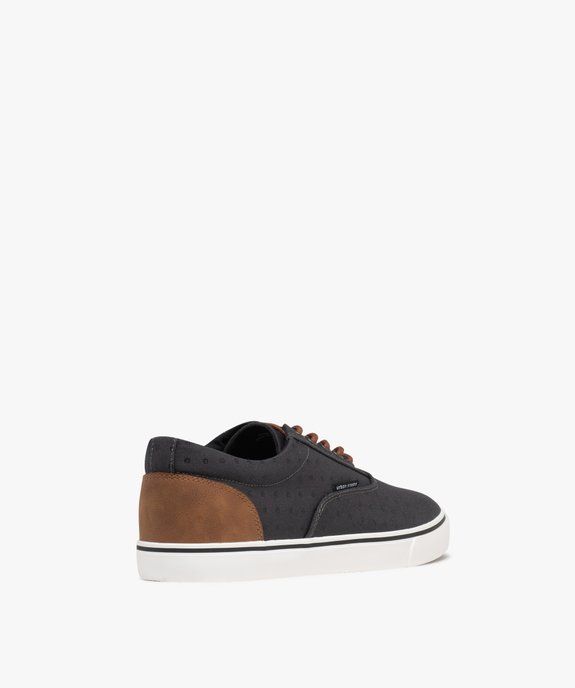Tennis en toile à motifs fermeture lacets homme - Urban Steps vue4 - URBAN STEPS GEMO FOR GOOD - GEMO