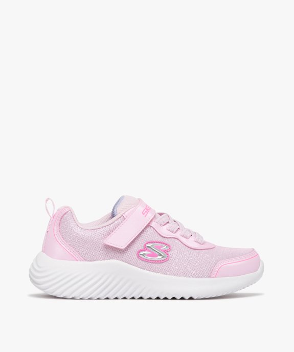 Baskets fille en mesh à paillettes et à scratch - Skechers vue1 - SKECHERS - GEMO