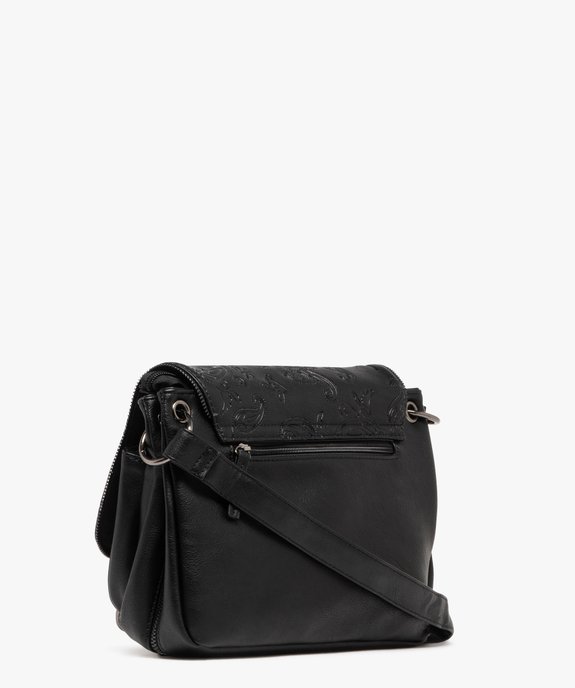 Sac besace avec rabat à motifs fleuris porté croisé femme vue2 - GEMO (ACCESS) - GEMO