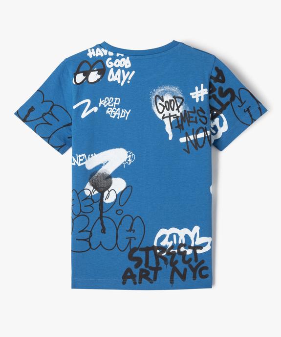 Tee-shirt à manches courtes à motifs graffitis garçon vue3 - GEMO (ENFANT) - GEMO