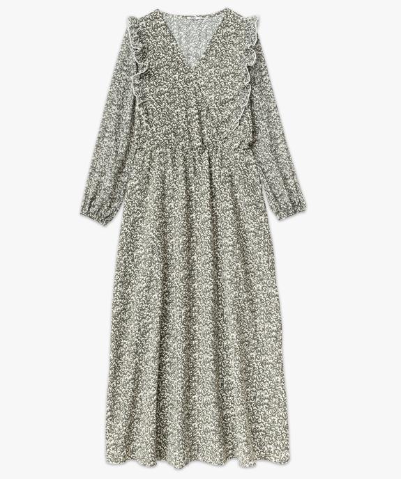 Robe longue à manches longues imprimé fleuri femme vue4 - GEMO(FEMME PAP) - GEMO
