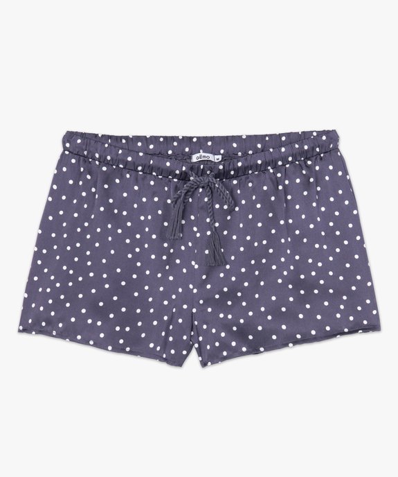 Short de pyjama femme en matière satinée imprimée vue4 - GEMO(HOMWR FEM) - GEMO