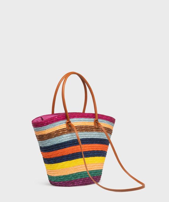 Sac de plage en paille avec doubles anses femme vue3 - GEMO (ACCESS) - GEMO