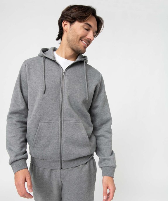 Sweat zippé à capuche homme vue1 - GEMO 4G HOMME - GEMO