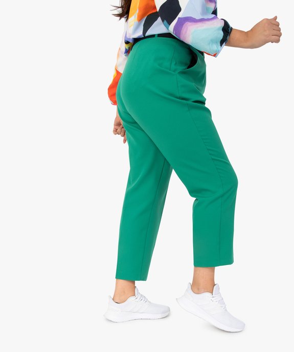 Pantacourt femme grande taille fluide uni vue3 - GEMO (G TAILLE) - GEMO