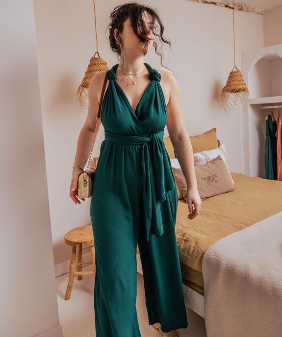 Combinaison pantalon multilook en viscose froissée femme vue3 - GEMO(FEMME PAP) - GEMO