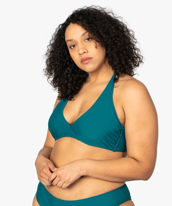 Haut de maillot de bain femme grande taille triangle à armatures vue1 - GEMO (PLAGE) - GEMO