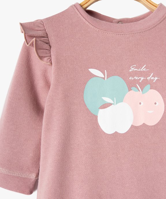 Pyjama bébé en jersey imprimé à volants vue2 - GEMO(BB COUCHE) - GEMO
