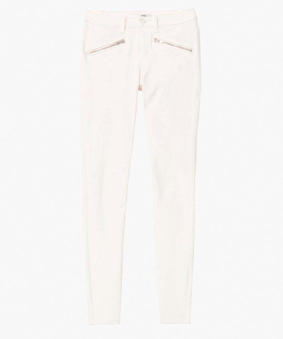 Pantalon femme en toile extensible coupe Skinny vue4 - GEMO 4G FEMME - GEMO