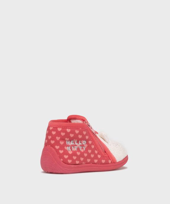Chaussons botillons en velours bébé fille - Hello Kitty vue4 - HELLO KITTY - GEMO