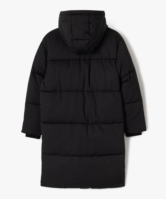 Parka longue à capuche et dessus déperlant fille vue4 - GEMO (JUNIOR) - GEMO