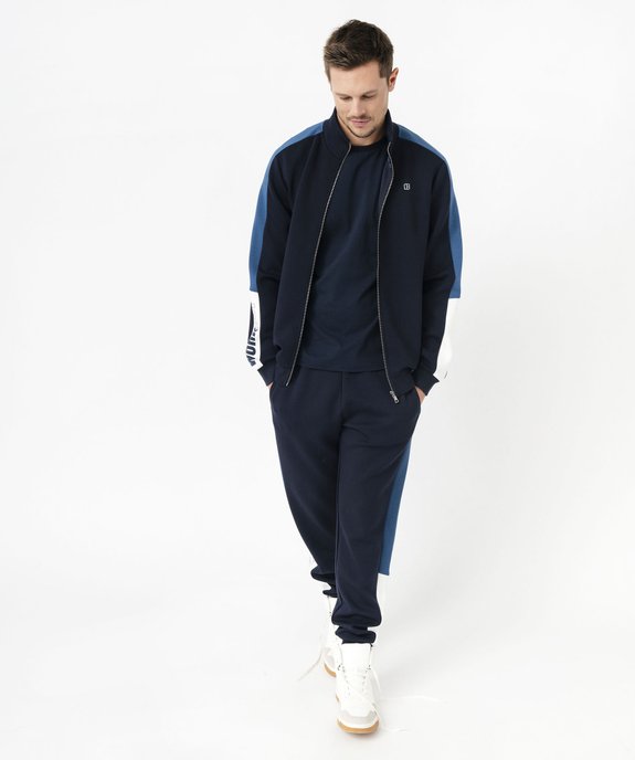 Jogging en maille à bandes contrastantes homme vue5 - GEMO (HOMME) - GEMO