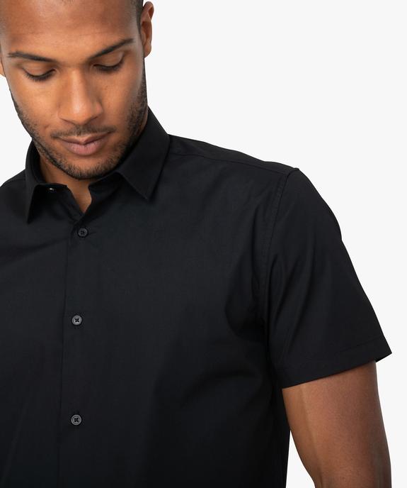 Chemise homme unie à manches courtes - Repassage facile vue2 - GEMO (HOMME) - GEMO