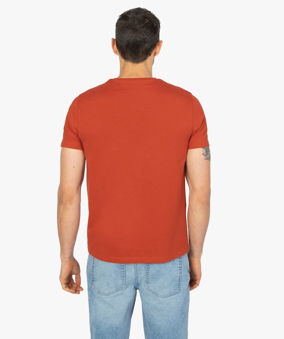 Tee-shirt homme à manches courtes uni vue3 - GEMO 4G HOMME - GEMO
