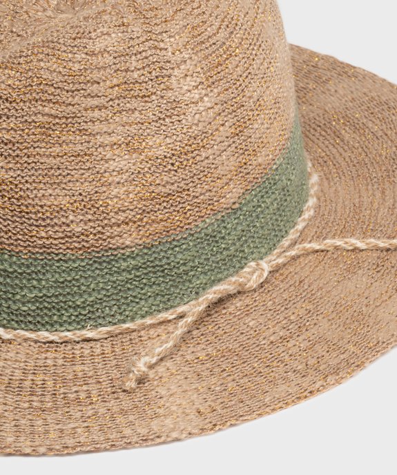 Chapeau tissé et pailleté forme fedora femme vue2 - GEMO (ACCESS) - GEMO