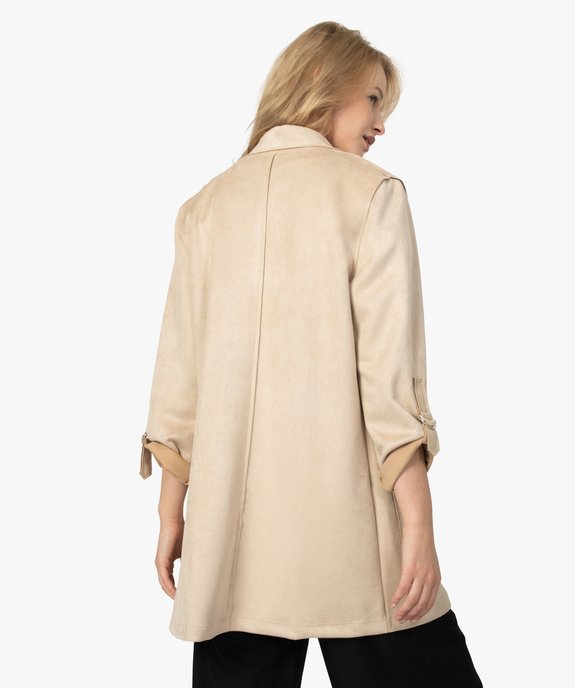 Veste femme peau de pêche vue3 - GEMO(FEMME PAP) - GEMO