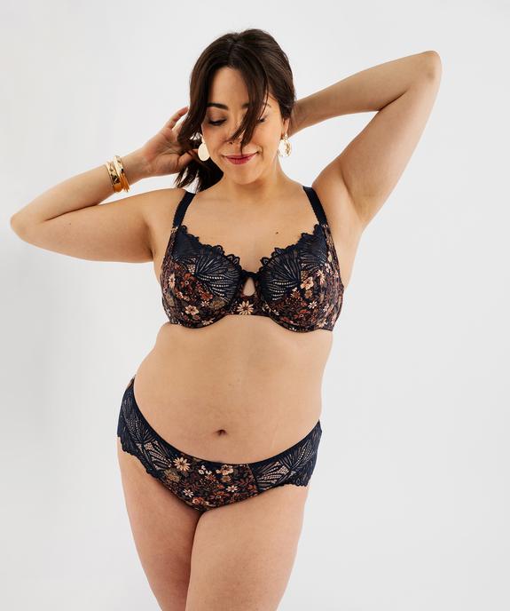 Culotte en microfibre et dentelle femme grande taille vue4 - GEMO(HOMWR FEM) - GEMO