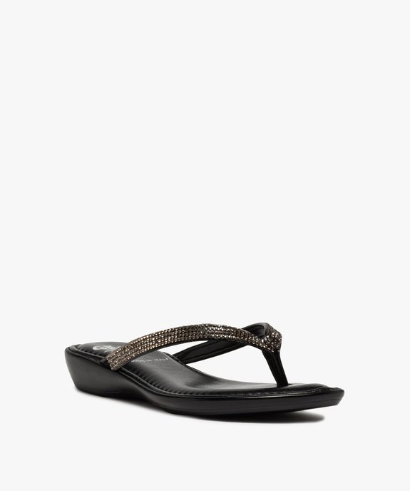 Tongs fille à strass et petit talon compensé vue2 - GEMO (ENFANT) - GEMO