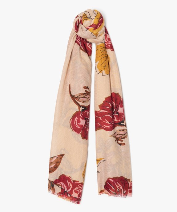 Foulard femme fleuri vue1 - GEMO (ACCESS) - GEMO