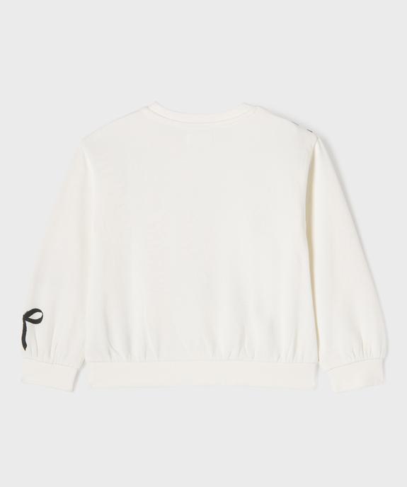 Sweat imprimé  intérieur molletonné fille vue3 - GEMO 4G FILLE - GEMO