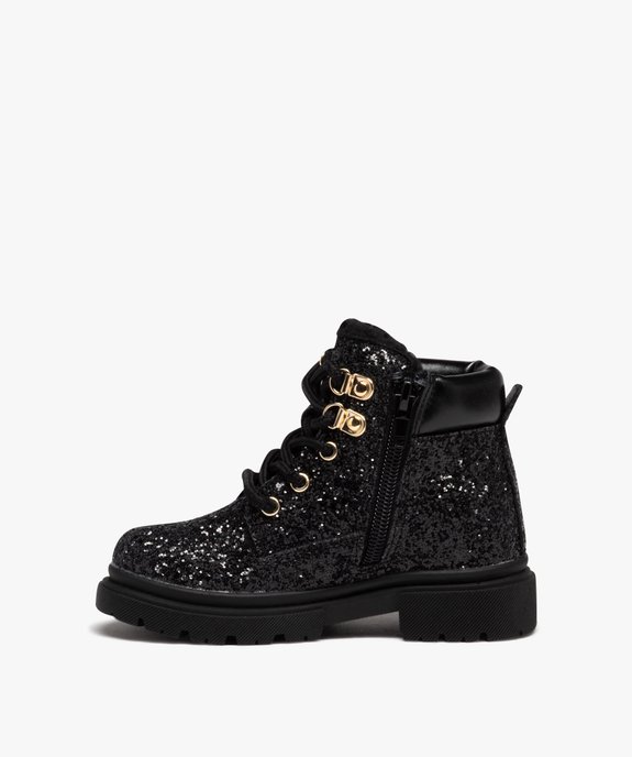 Boots fille à paillettes doublure chaude vue3 - GEMO (ENFANT) - GEMO