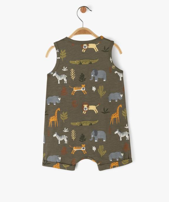 Combishort avec motifs jungle bébé garçon vue3 - GEMO(BEBE DEBT) - GEMO
