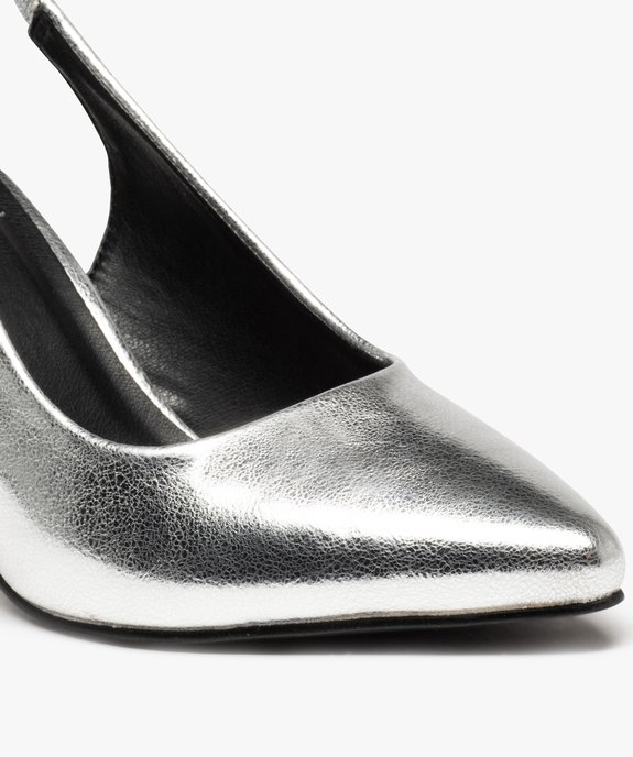 Escarpins femme ouverts à talon fin et bout pointu  vue6 - GEMO(URBAIN) - GEMO