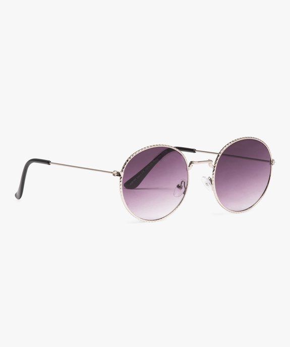 Lunettes de soleil femme forme ronde en métal vue1 - GEMO (ACCESS) - GEMO