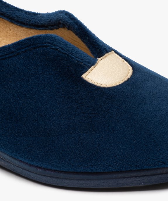 Chaussons femme confort en velours uni vue6 - GEMO(HOMWR FEM) - GEMO