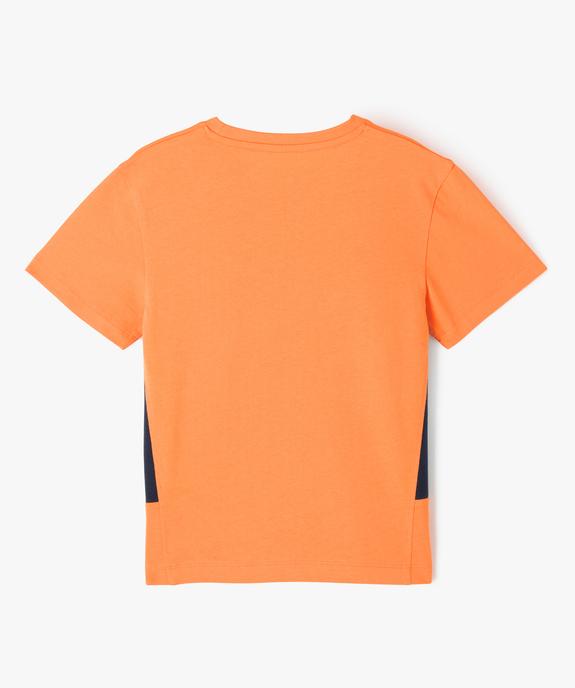 Tee-shirt bicolore imprimé garçon vue3 - GEMO (ENFANT) - GEMO