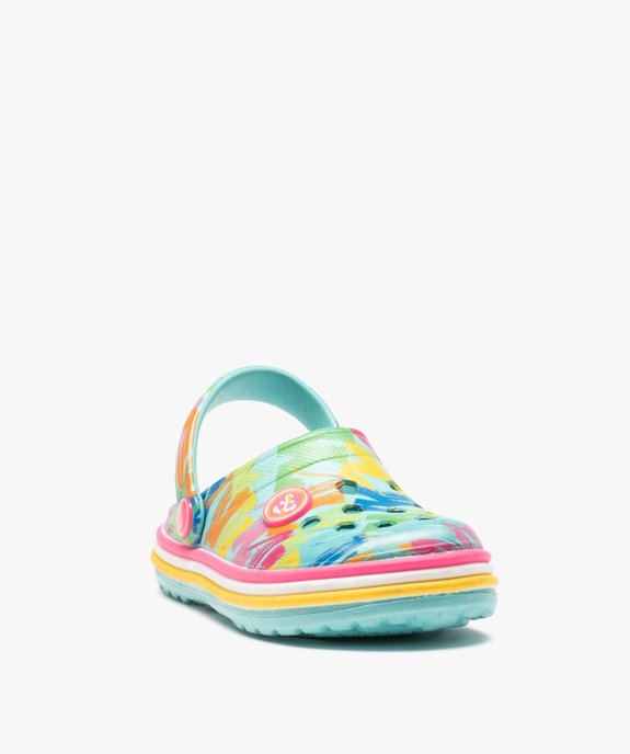 Sabots souples fille perforés multicolores vue2 - GEMO (ENFANT) - GEMO