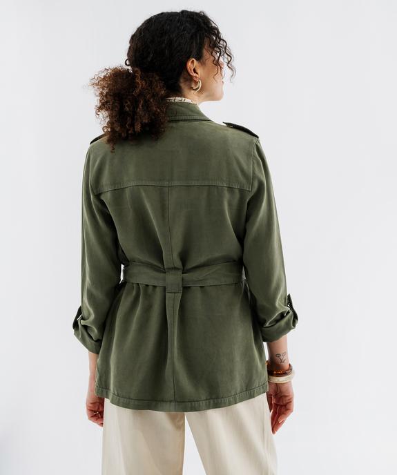 Veste saharienne en Lyocell femme vue5 - GEMO 4G FEMME - GEMO