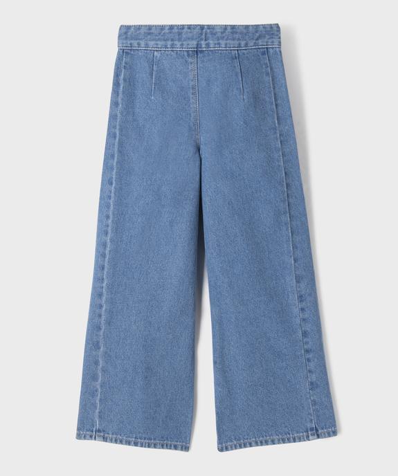 Jean wide leg en denim 100 % coton fille vue4 - GEMO (ENFANT) - GEMO