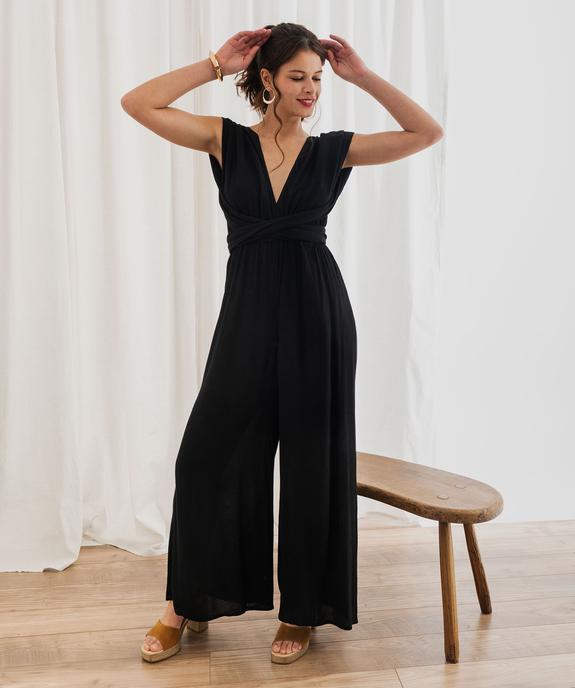 Combinaison pantalon multilook en viscose froissée femme vue3 - GEMO(FEMME PAP) - GEMO