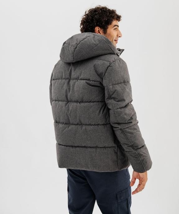 Parka matelassée et déperlante à capuche et col montant homme vue6 - GEMO 4G HOMME - GEMO