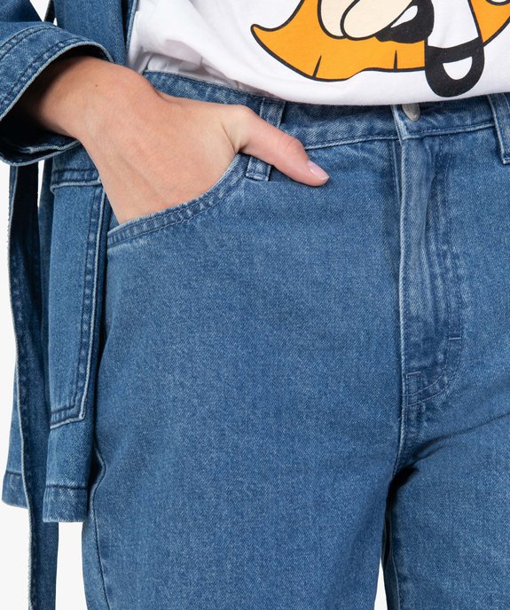 Jean femme coupe Straight taille haute vue2 - GEMO 4G FEMME - GEMO