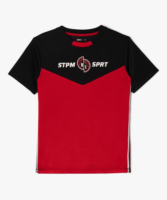 Tee-shirt manches courtes de basket en maille respirante garçon vue1 - GEMO (JUNIOR) - GEMO